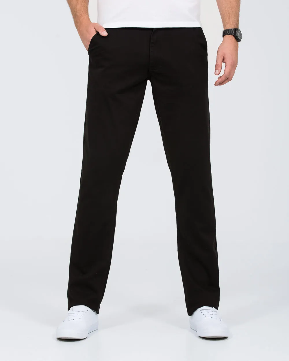 2t Marco Regular Fit Tall Chinos (black) relaxed fit