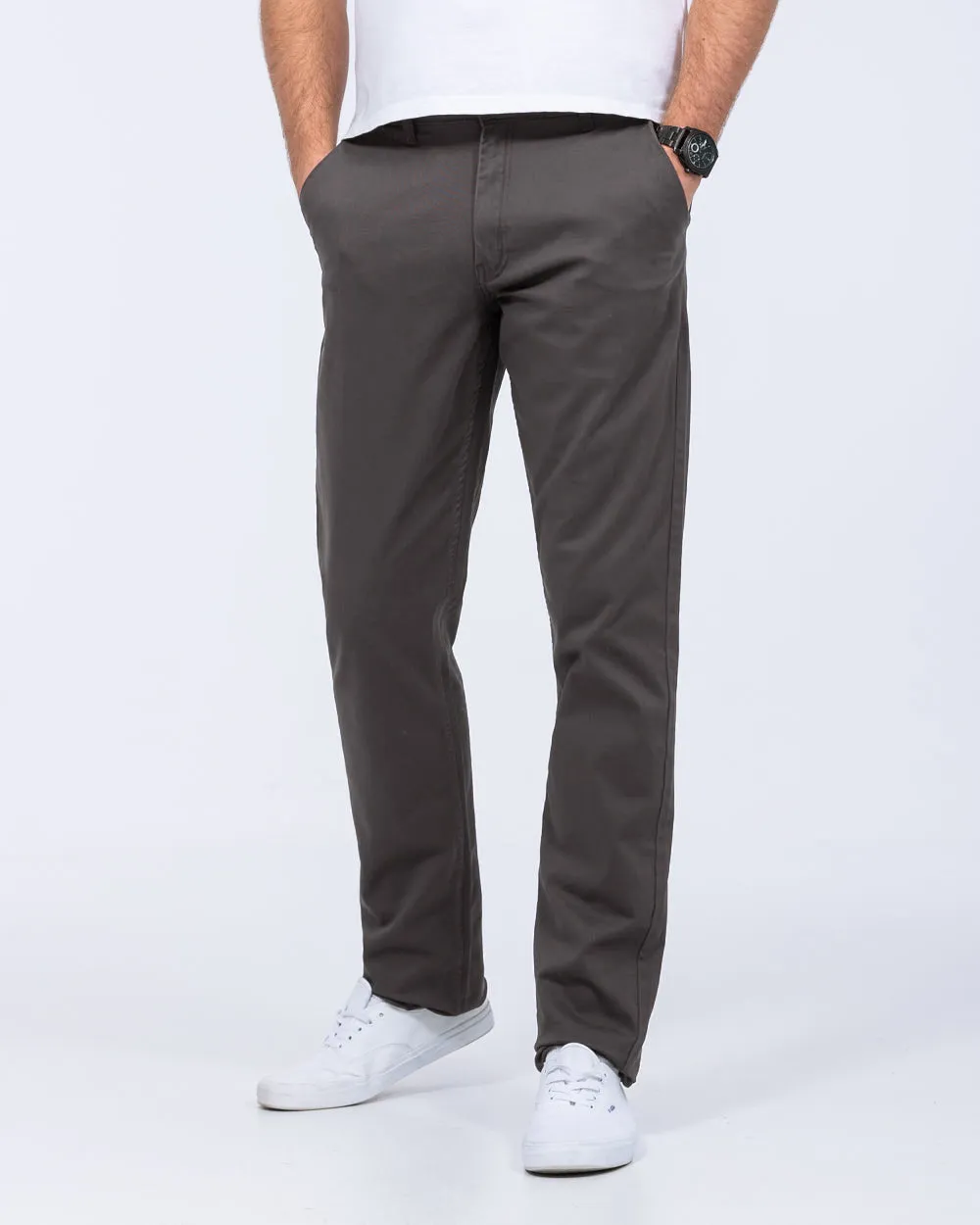 2t Marco Regular Fit Tall Chinos (mid grey) outdoor casual