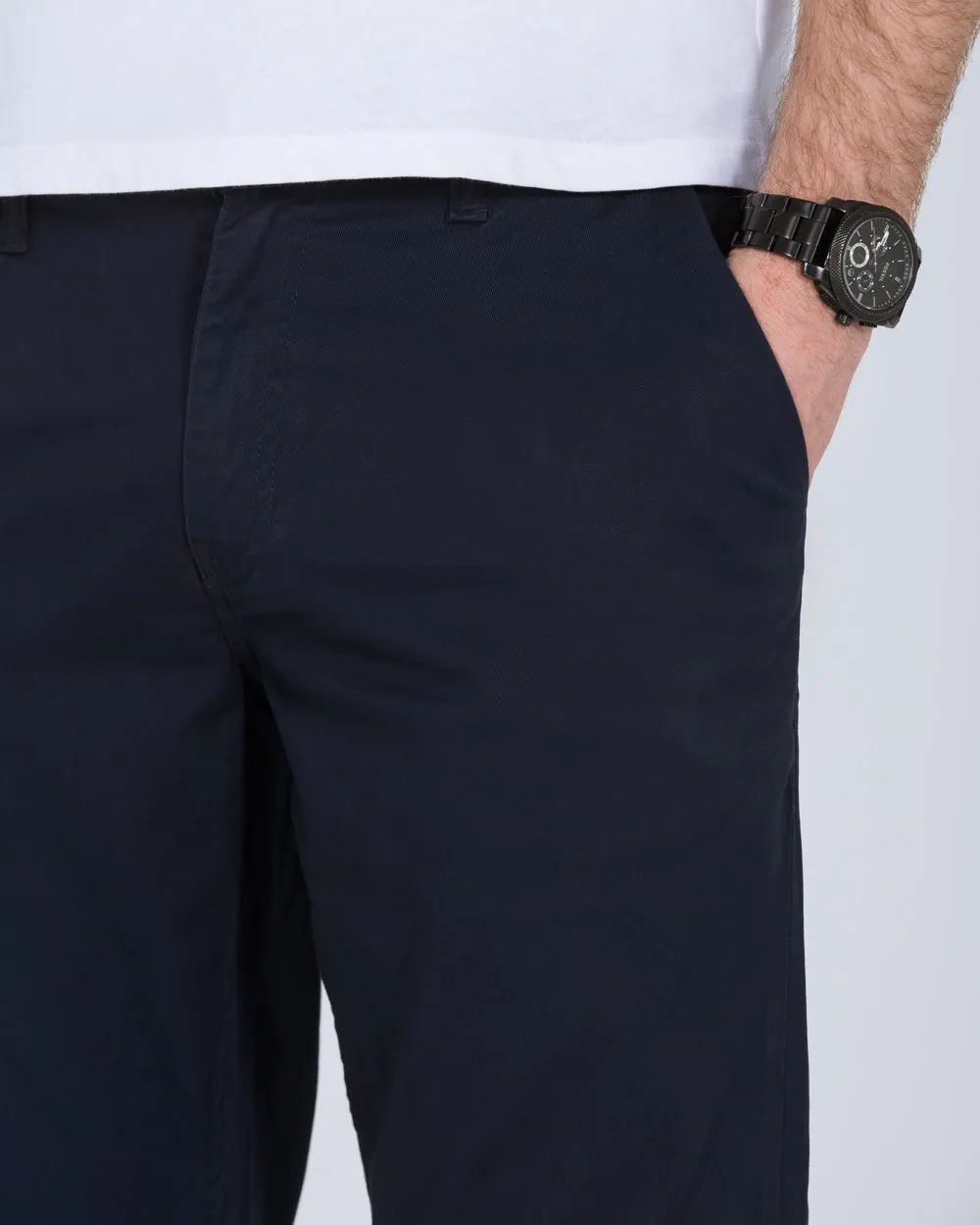 2t Marco Regular Fit Tall Chinos (navy) flexible fabric