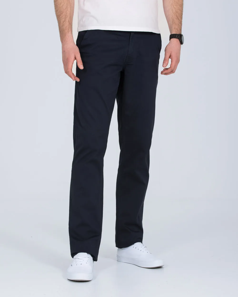 2t Marco Regular Fit Tall Chinos (navy) soft texture