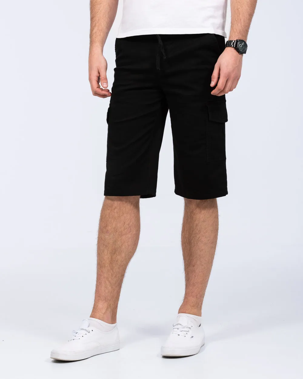 2t Mateo Tall Cargo Shorts (black) easy wear