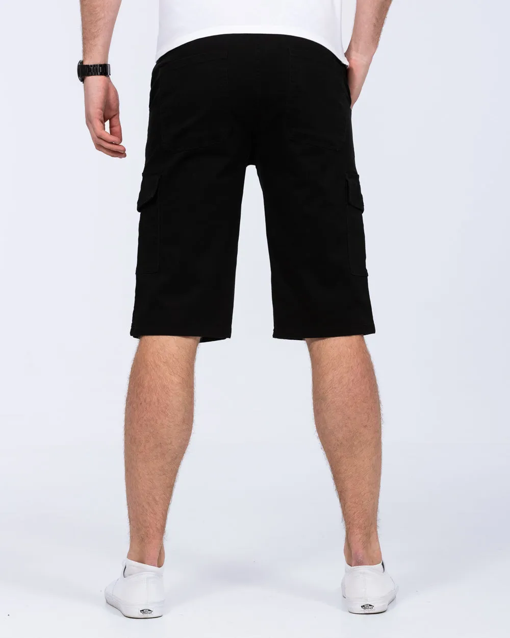2t Mateo Tall Cargo Shorts (black) outdoor style