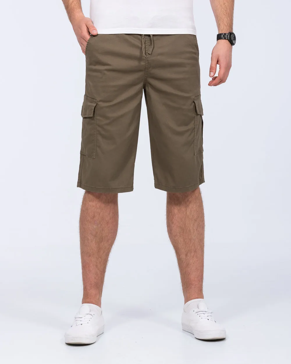 2t Mateo Tall Cargo Shorts (khaki) casual versatile