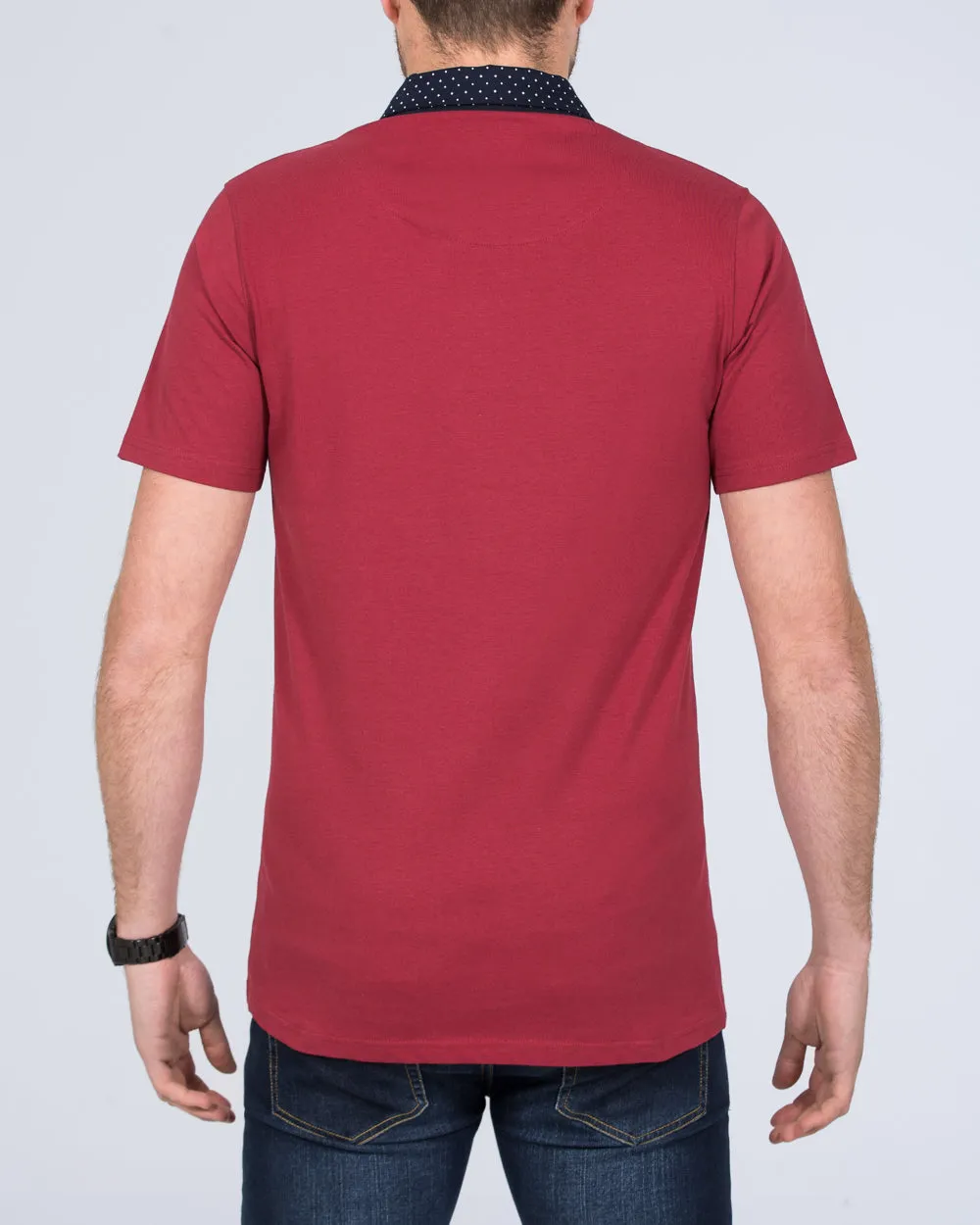 2t Morgan Slim Fit Tall Polo Shirt (burgundy) soft touch
