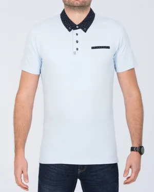 2t Morgan Slim Fit Tall Polo Shirt (sky) grounded mood