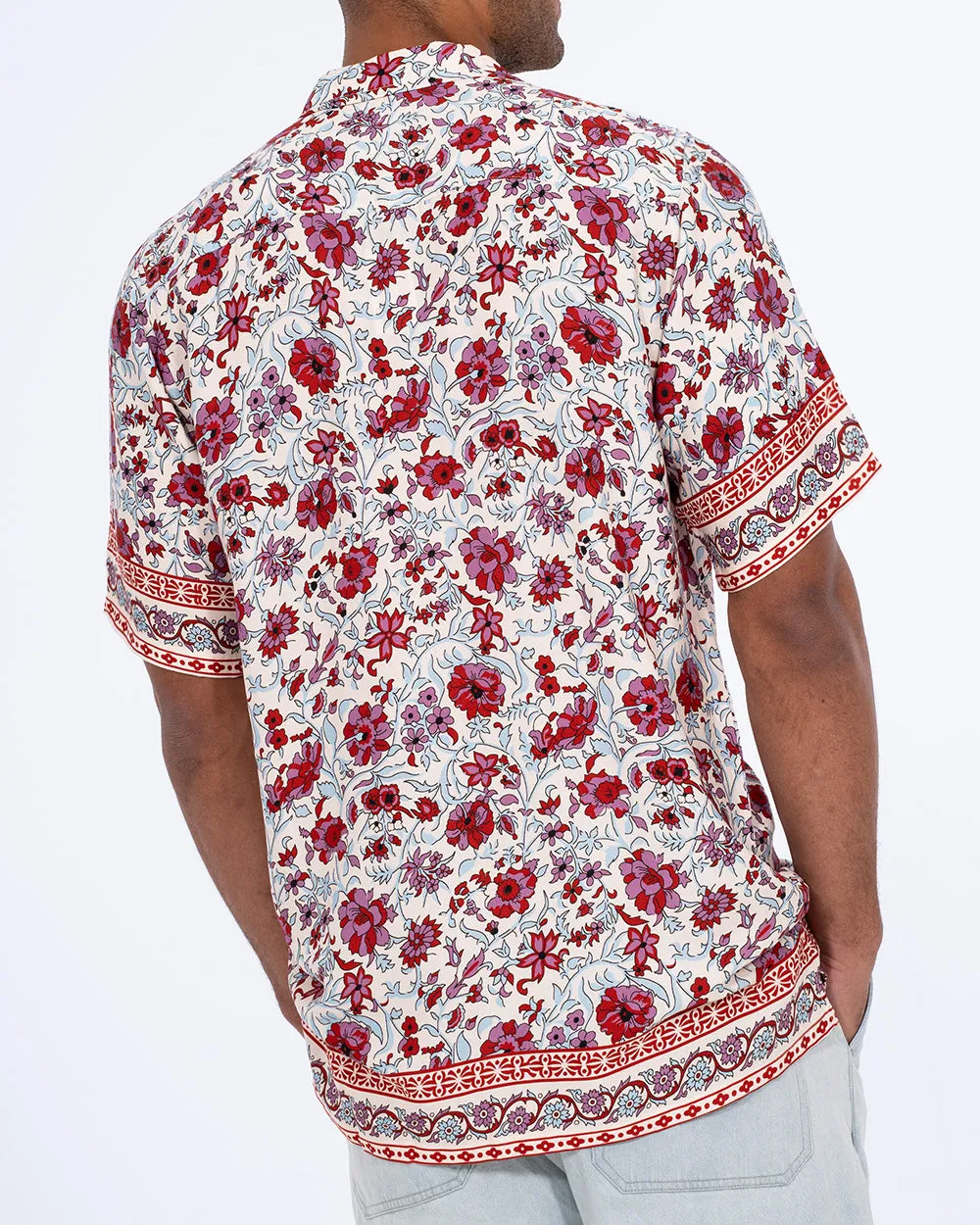 2t Musa Tall Short Sleeve Printed Revere Shirt (red) Youth Style