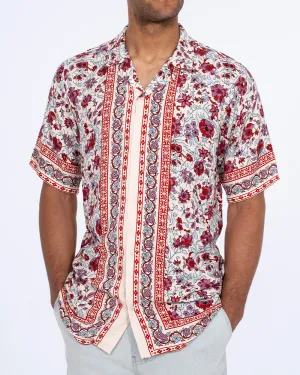 2t Musa Tall Short Sleeve Printed Revere Shirt (red) Fast Wear