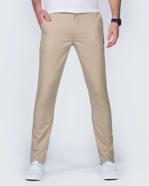 2t Oliver Slim Fit Tall Chinos (beige) lightweight feel