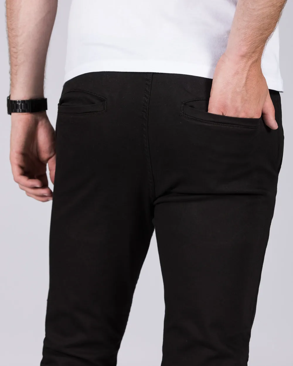 2t Oliver Slim Fit Tall Chinos (black) easy style