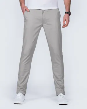 2t Oliver Slim Fit Tall Chinos (light grey) multi purpose