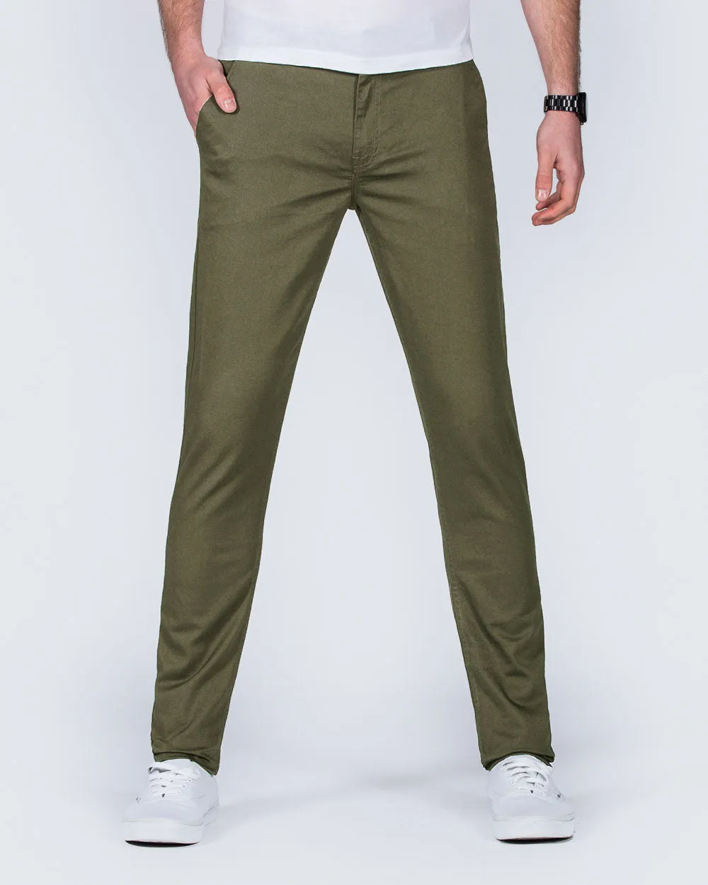 2t Oliver Slim Fit Tall Chinos (light khaki) classic tailoring