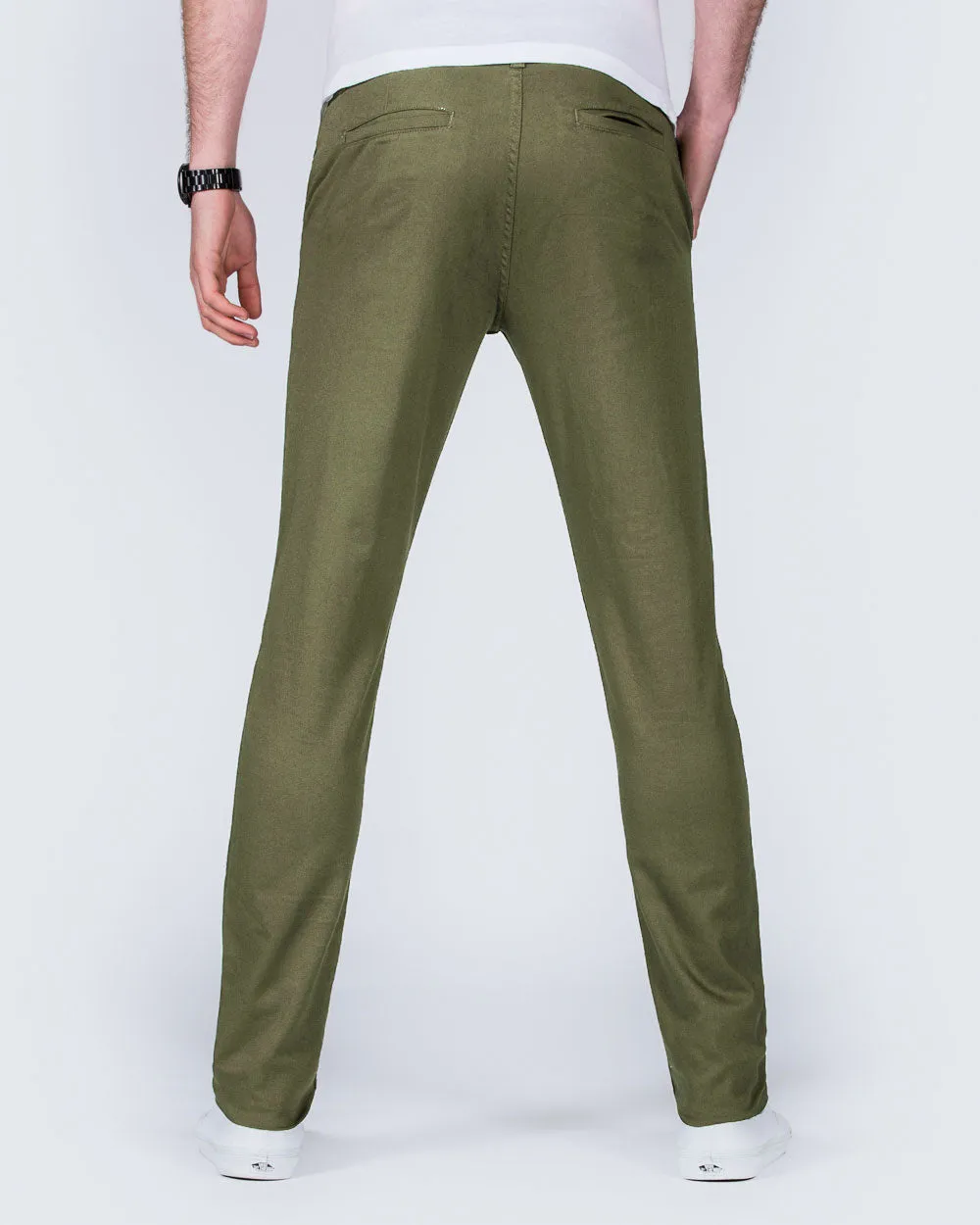 2t Oliver Slim Fit Tall Chinos (light khaki) mens essentials