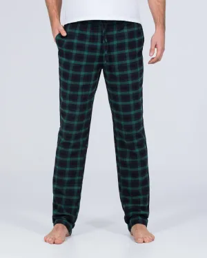 2t Pascal Tall Regular Fit Pyjama Bottoms (green check) Minimal comfy