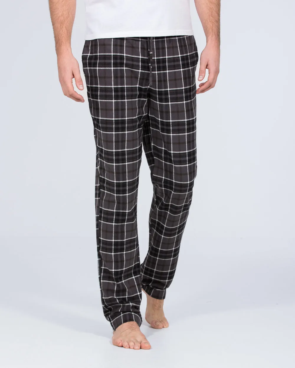 2t Pascal Tall Regular Fit Pyjama Bottoms (grey check) Easy wash
