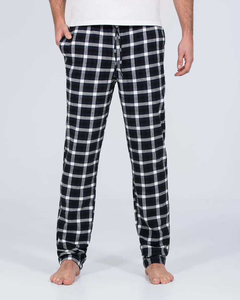 2t Pascal Tall Regular Fit Pyjama Bottoms (navy/white) Light breathable