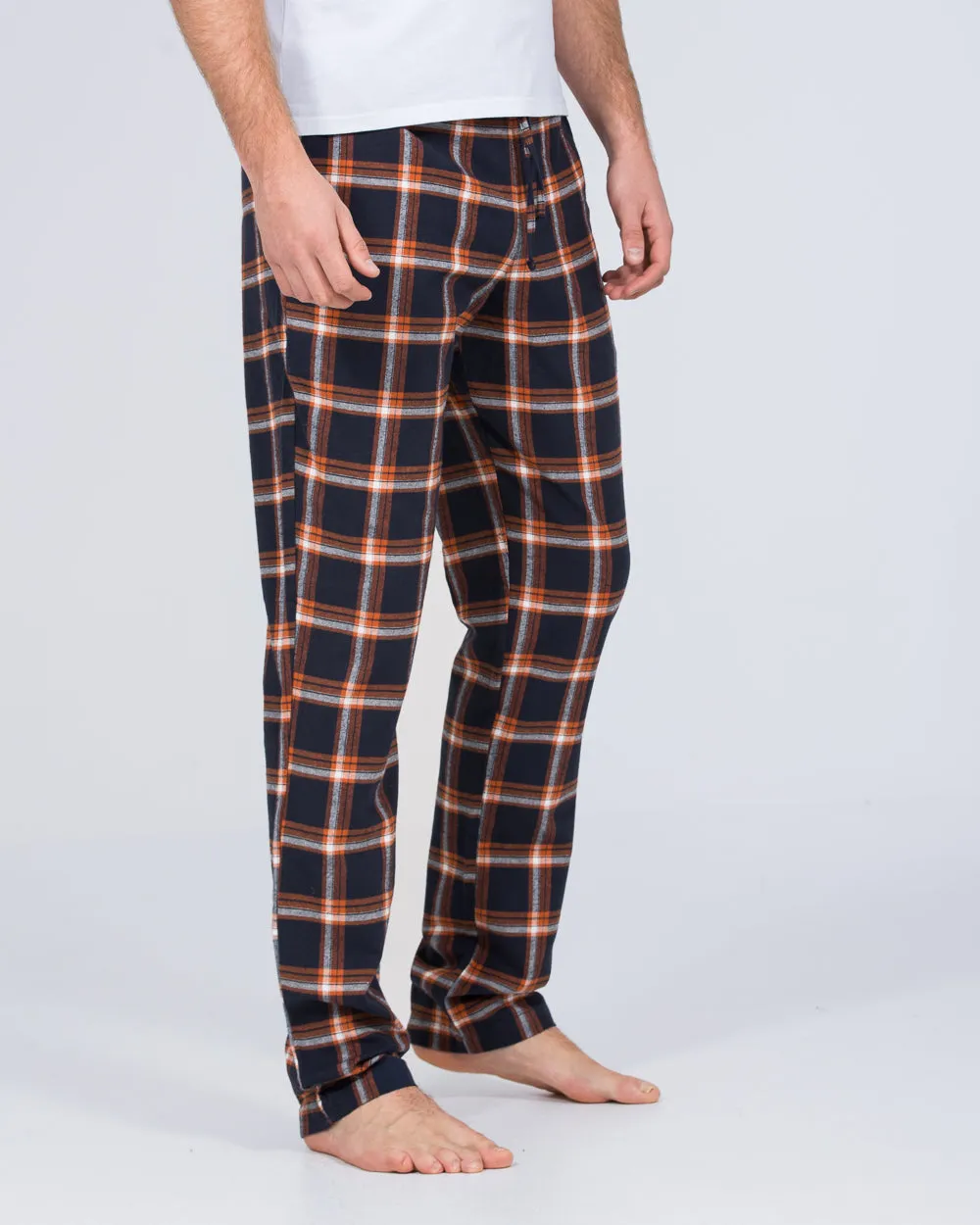 2t Pascal Tall Regular Fit Pyjama Bottoms (orange/navy) Cozy moments