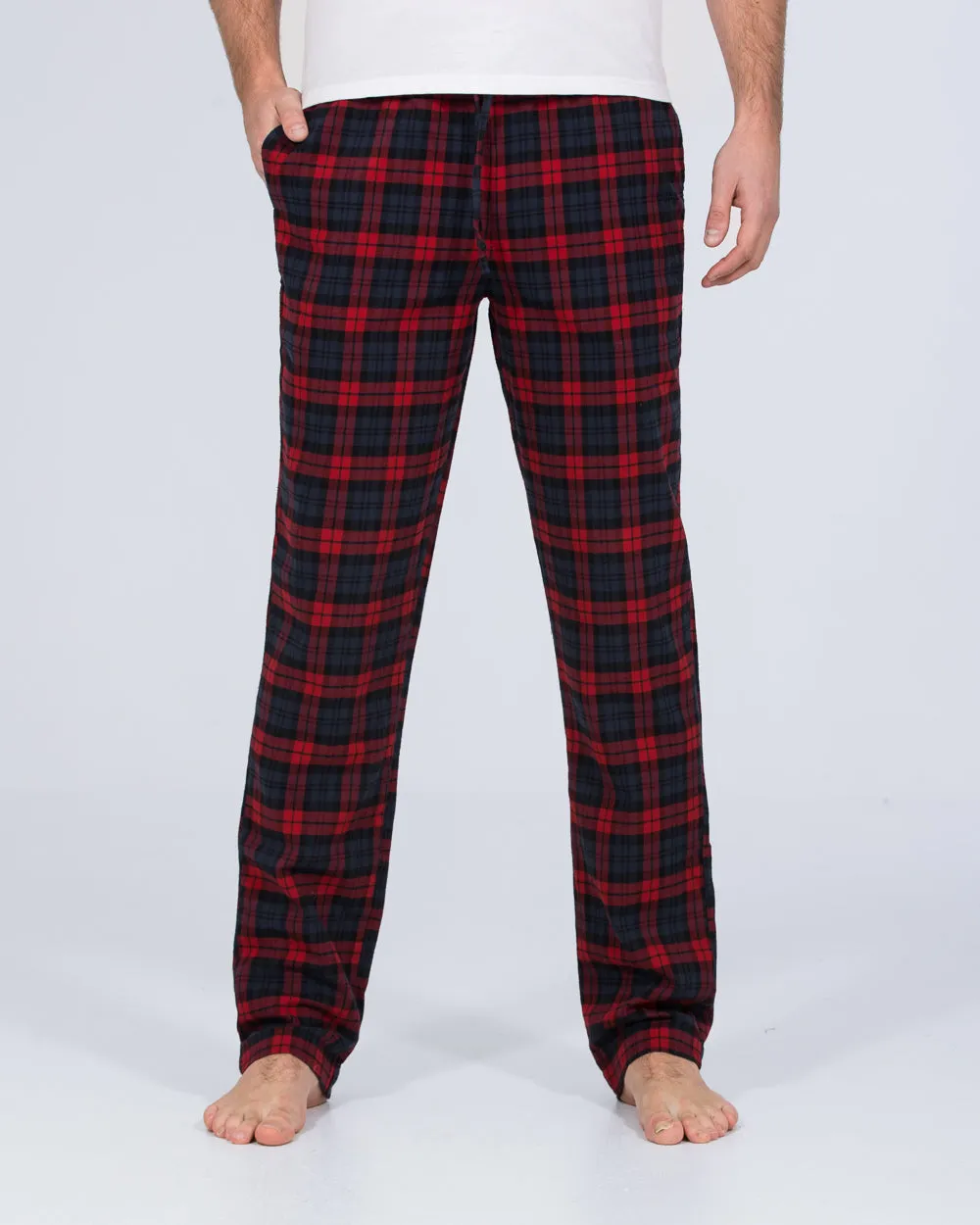 2t Pascal Tall Regular Fit Pyjama Bottoms (red/navy) Parent-child set