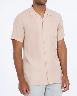 2t Reagan Tall Short Sleeve Revere Shirt (ecru) Daily Calm