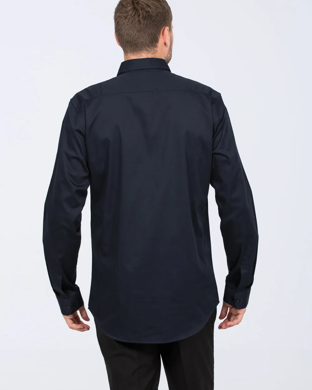 2t Regular Fit Extra Tall Formal Shirt (navy) Daily Boost
