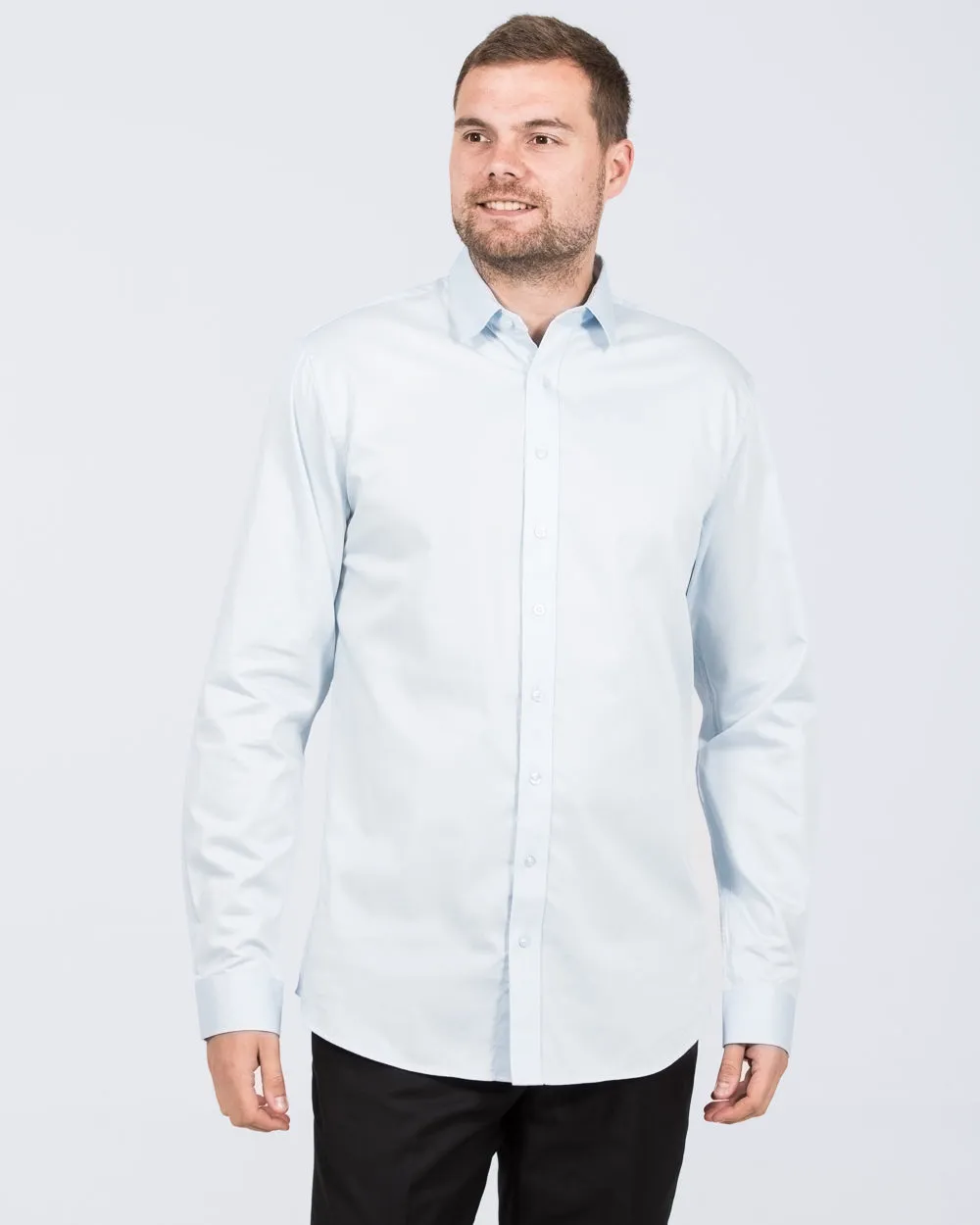 2t Regular Fit Extra Tall Formal Shirt (sky blue) Office Vibes