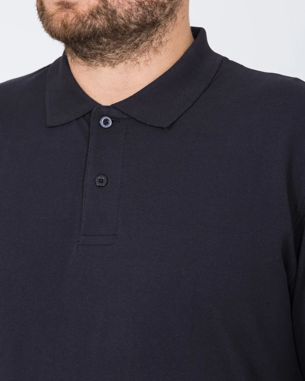 2t Regular Fit Tall Long Sleeve Polo Shirt (navy) sport vibe