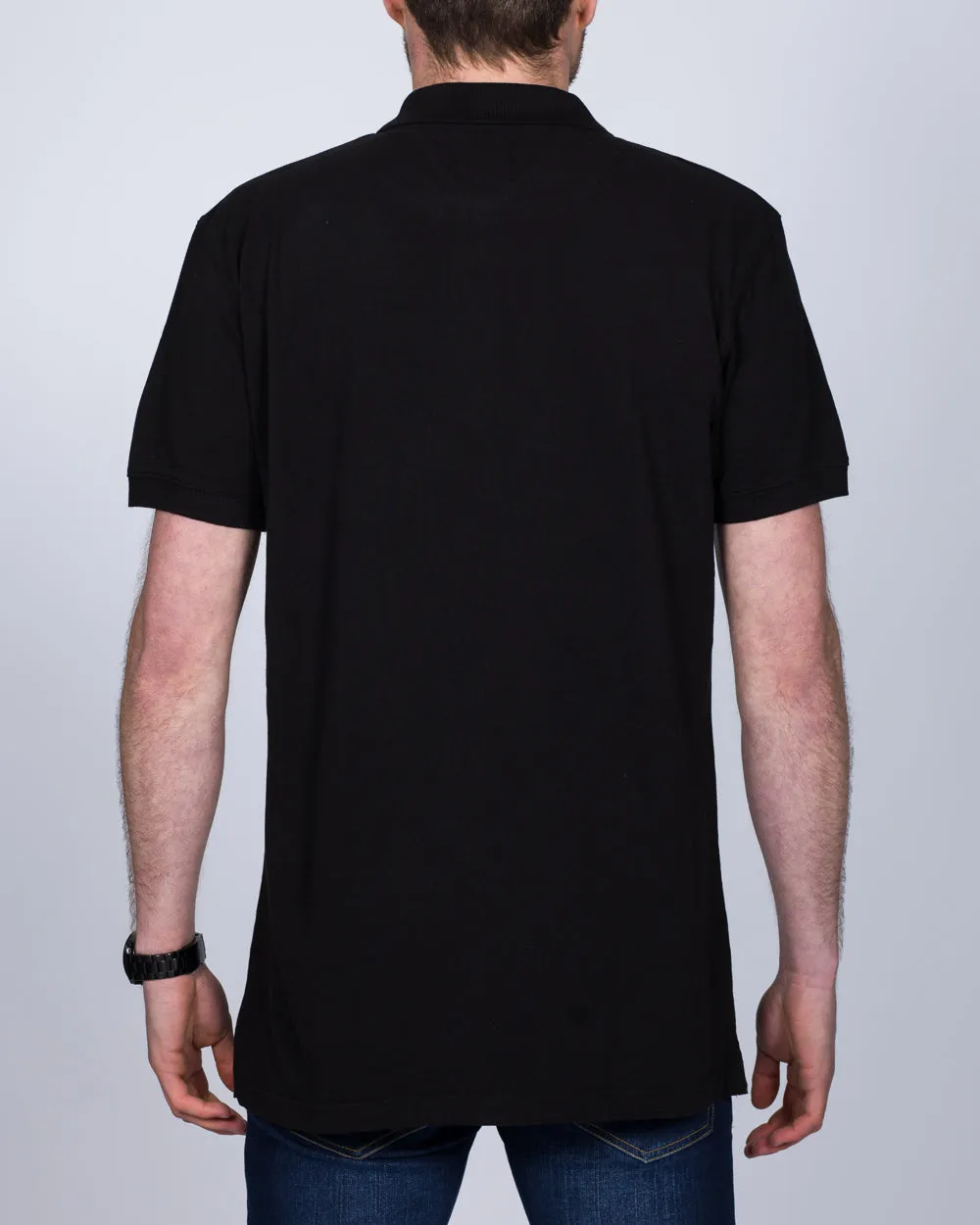 2t Regular Fit Tall Polo Shirt (black) travel vibe