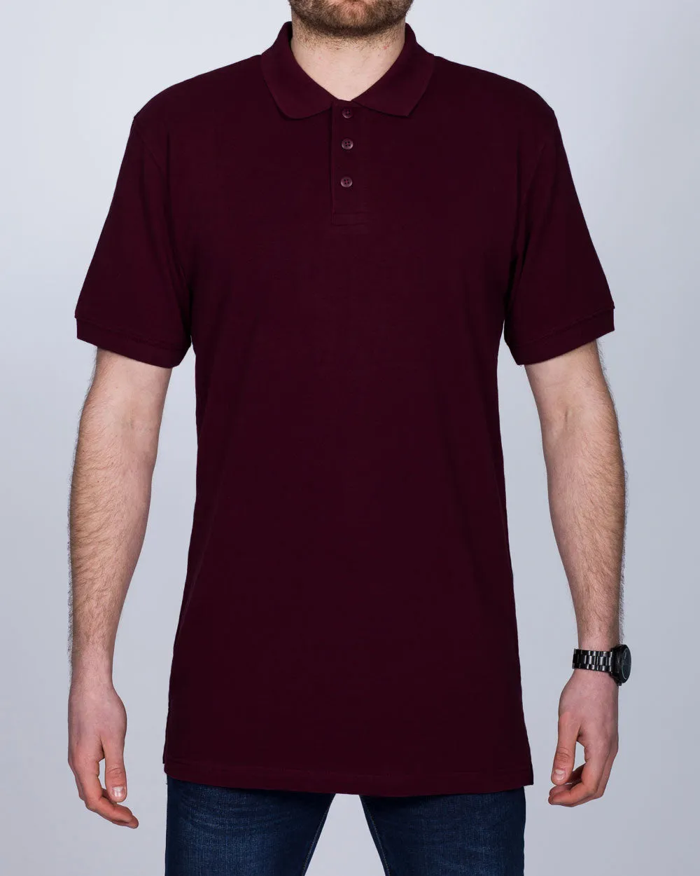 2t Regular Fit Tall Polo Shirt (burgundy) smooth flow