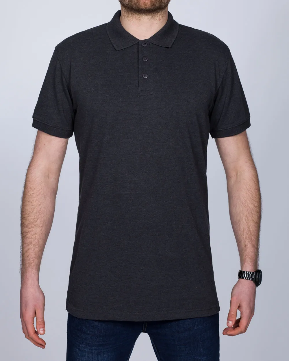 2t Regular Fit Tall Polo Shirt (charcoal) social mood