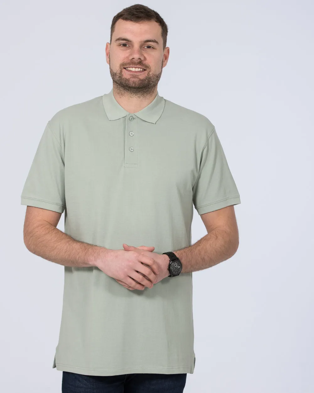 2t Regular Fit Tall Polo Shirt (mid green) air flow