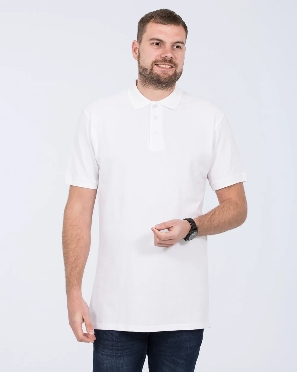 2t Regular Fit Tall Polo Shirt (white) modern mode