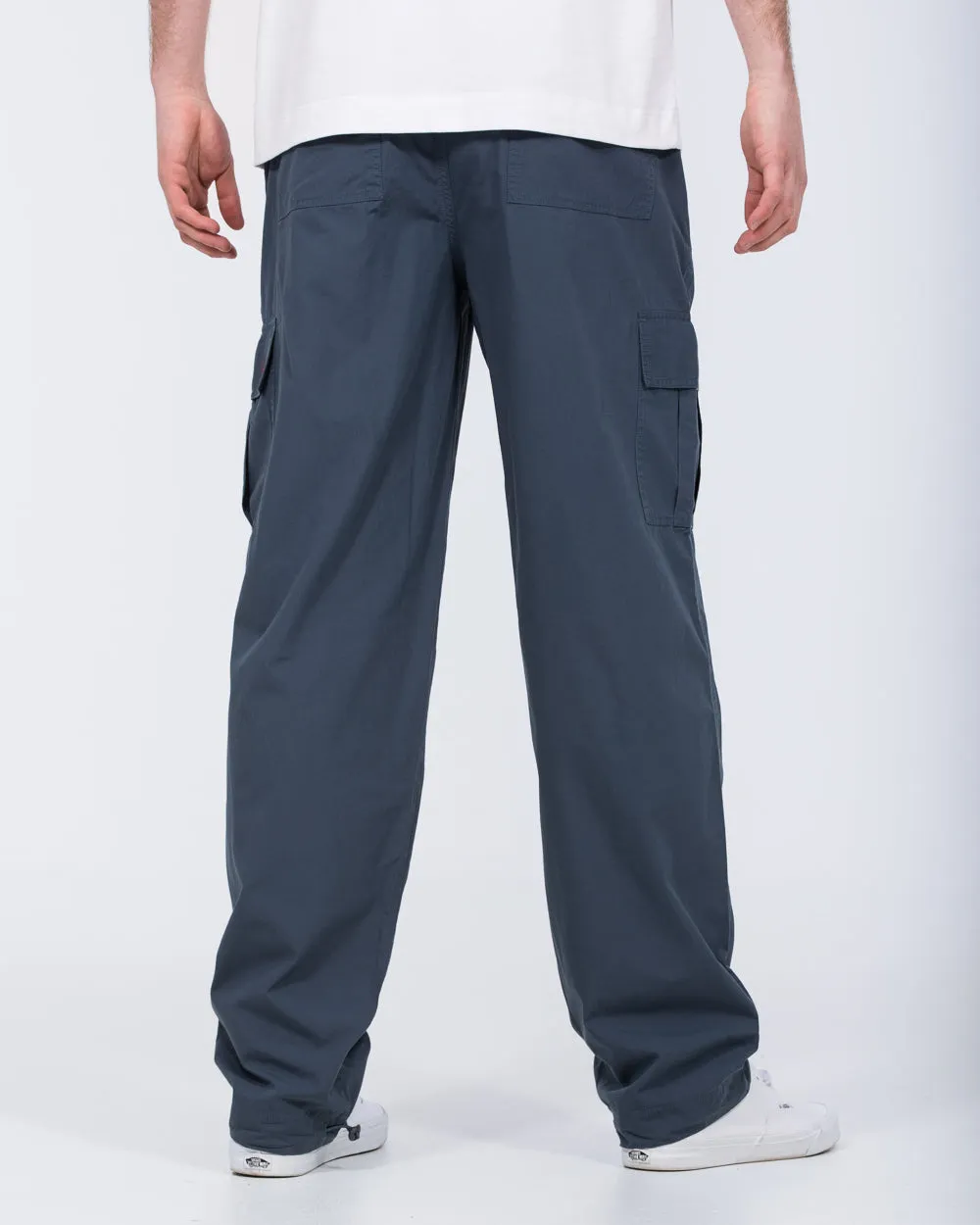 2t Reuben Tall Lightweight Loose Fit Cargo Trousers (blue) all day comfort