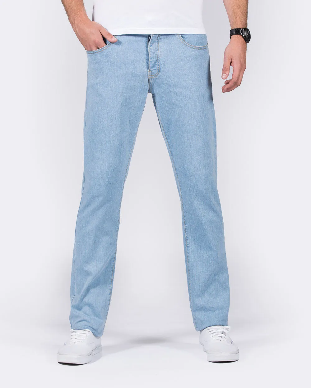 2t Rico Regular Fit Tall Jeans (ice blue) commute ready