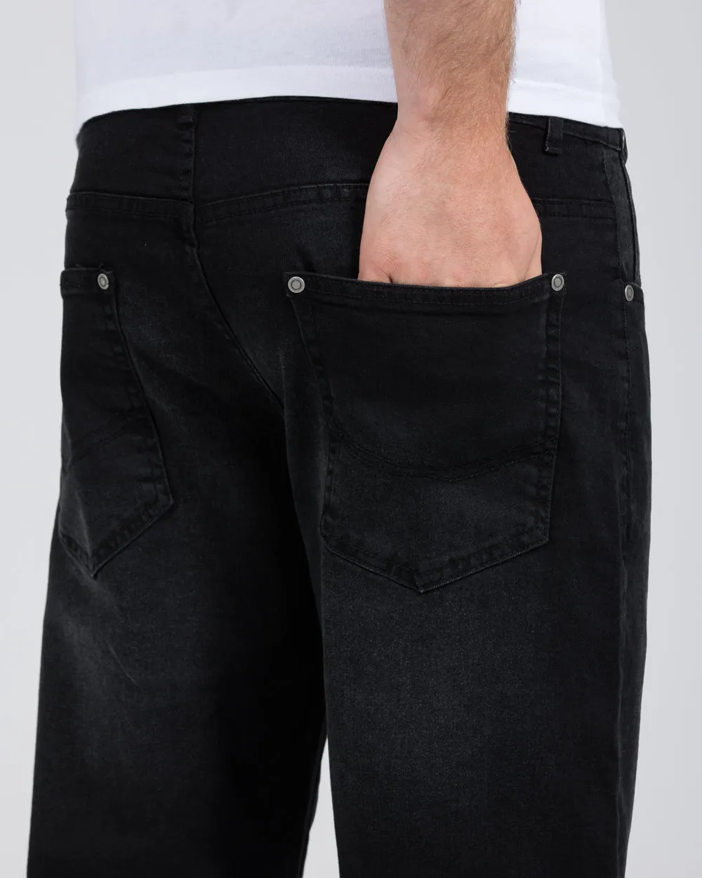 2t Rico Regular Fit Tall Jeans (washed black) functional design