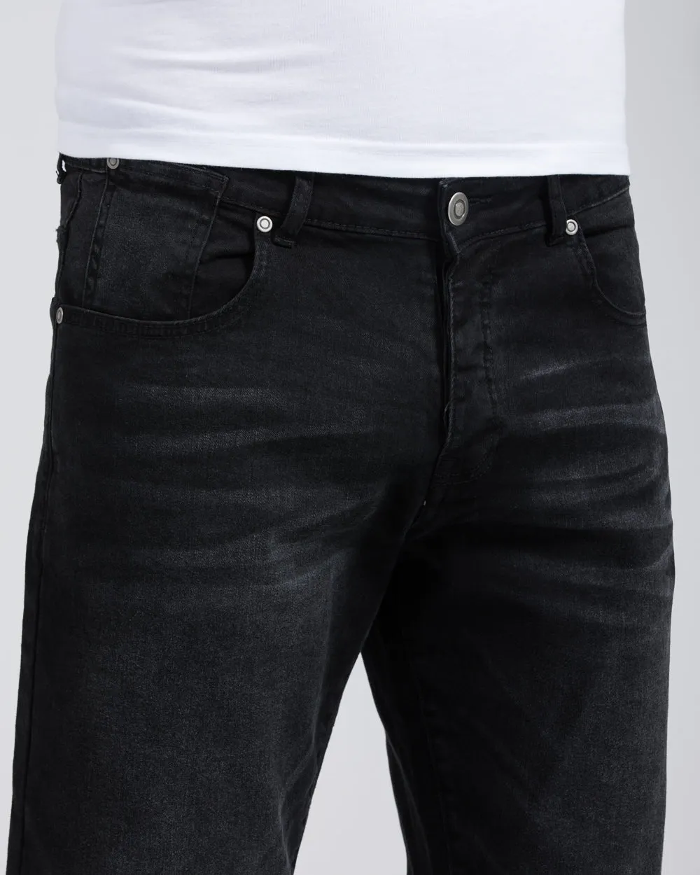 2t Rico Regular Fit Tall Jeans (washed black) comfort feel