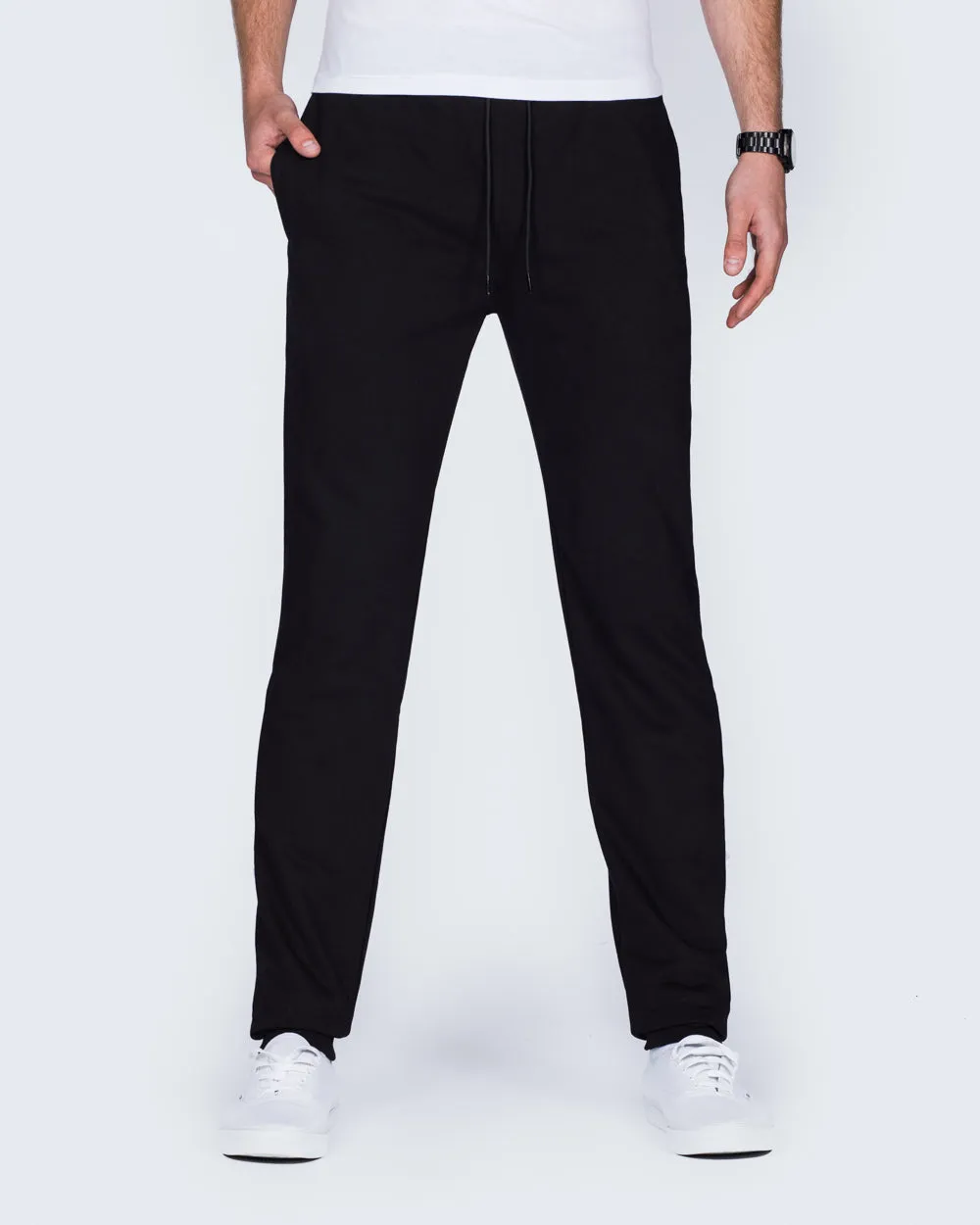 2t Riley Slim Fit Tall Joggers (black) couple outfit