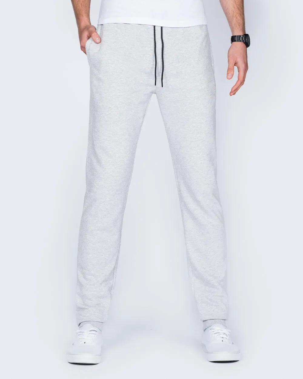 2t Riley Slim Fit Tall Joggers (heather grey) soft lining