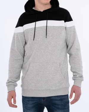 2t Riley Striped Pullover Tall Hoodie (grey/white/black) off duty