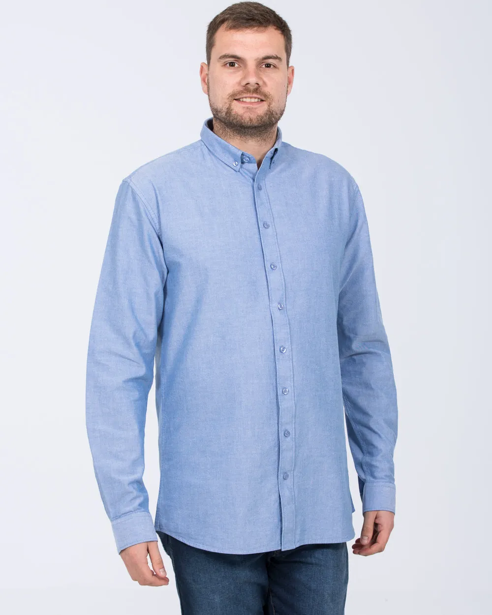 2t Russell Regular Fit Tall Oxford Shirt (blue) Mindful Wear