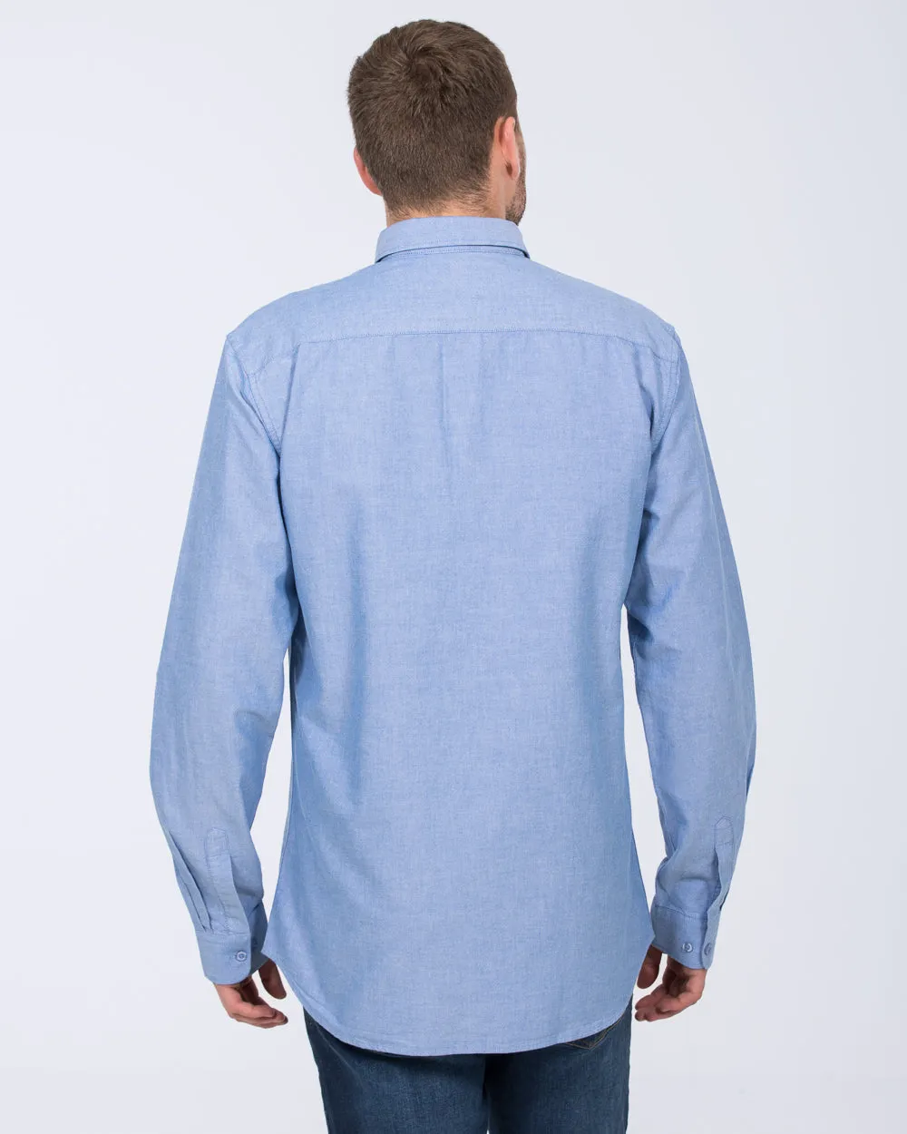 2t Russell Regular Fit Tall Oxford Shirt (blue) Uptown Look