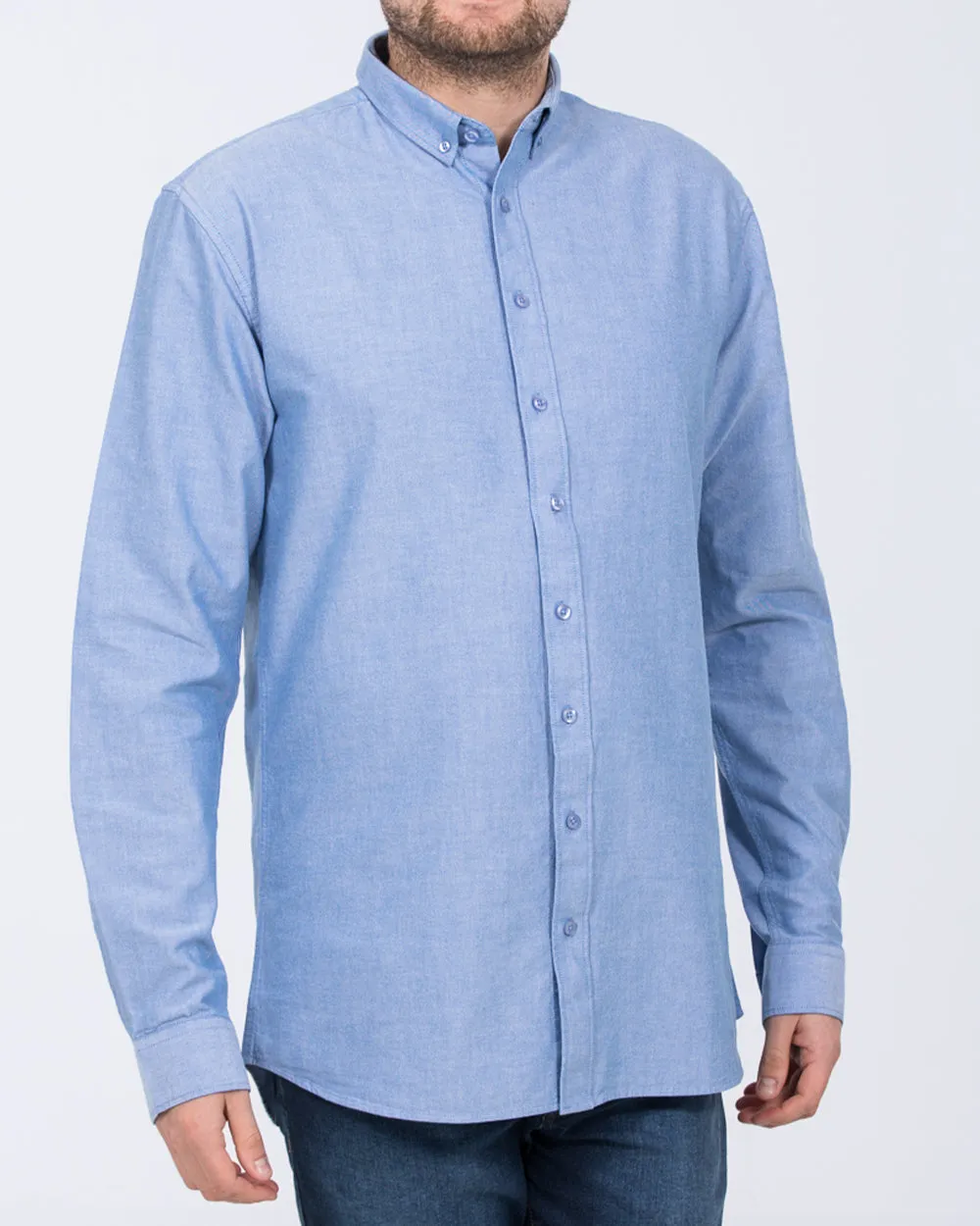 2t Russell Regular Fit Tall Oxford Shirt (blue) Cool Layer