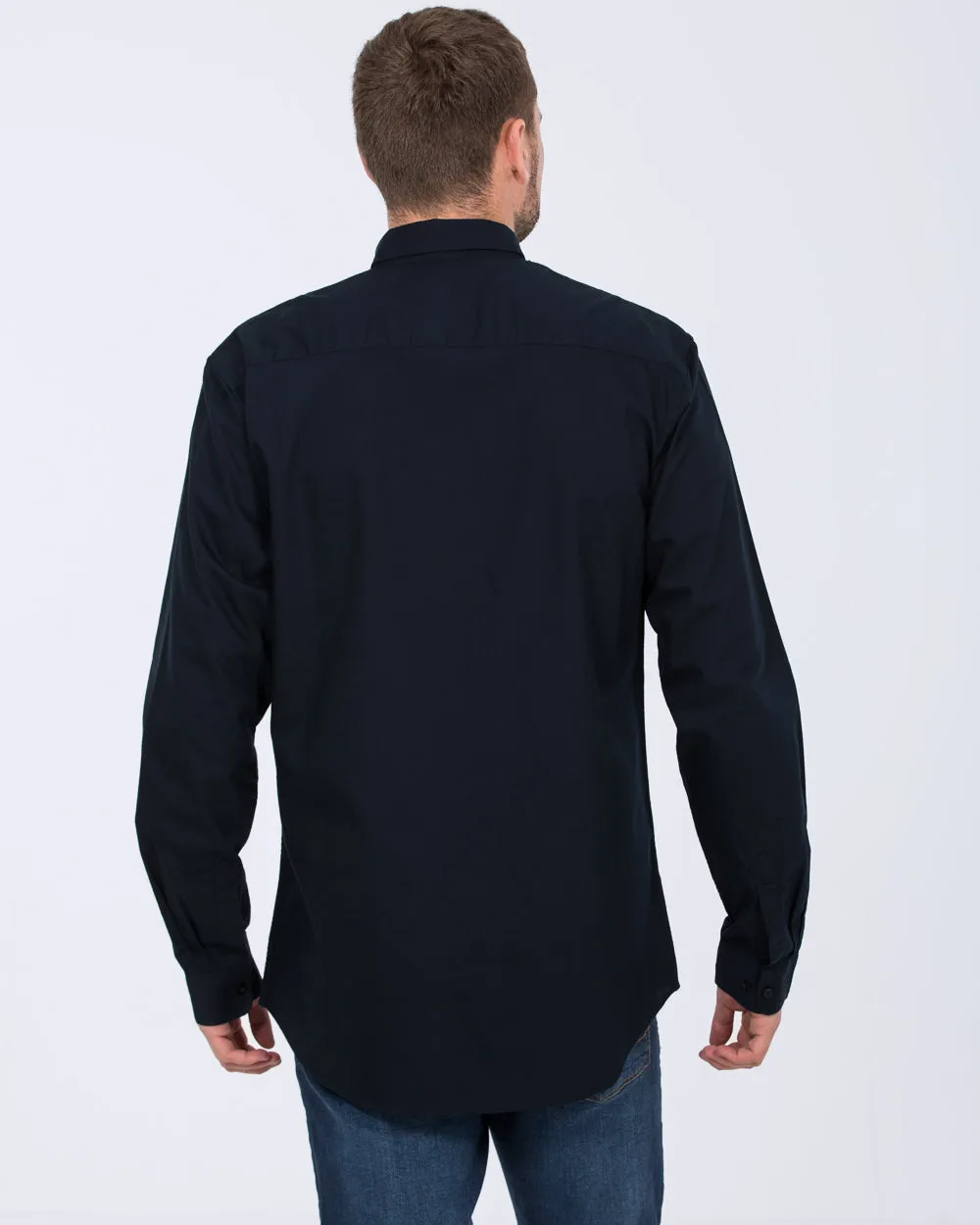 2t Russell Regular Fit Tall Oxford Shirt (navy) Signature Cut
