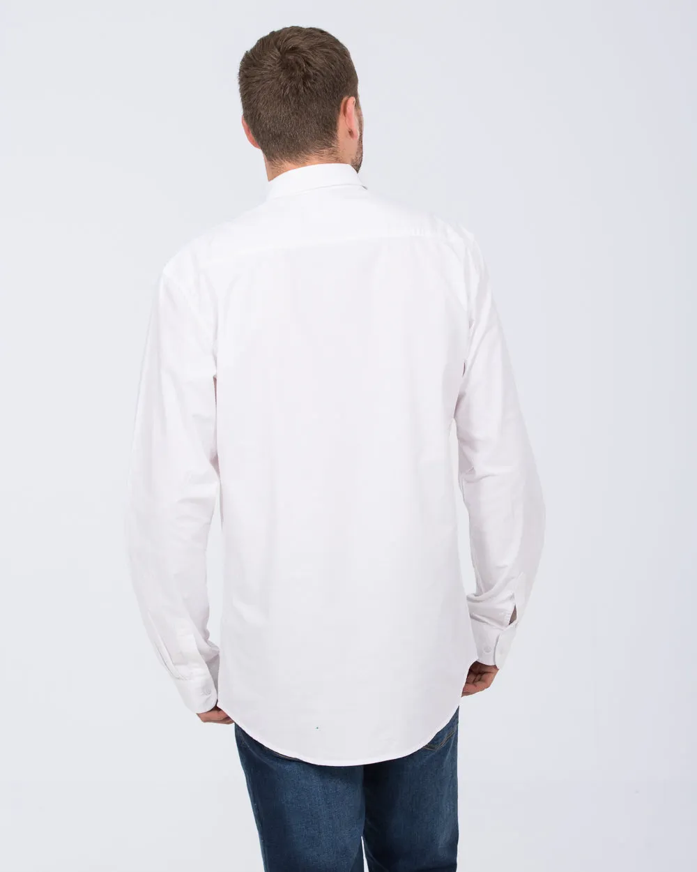 2t Russell Regular Fit Tall Oxford Shirt (white) Street Code