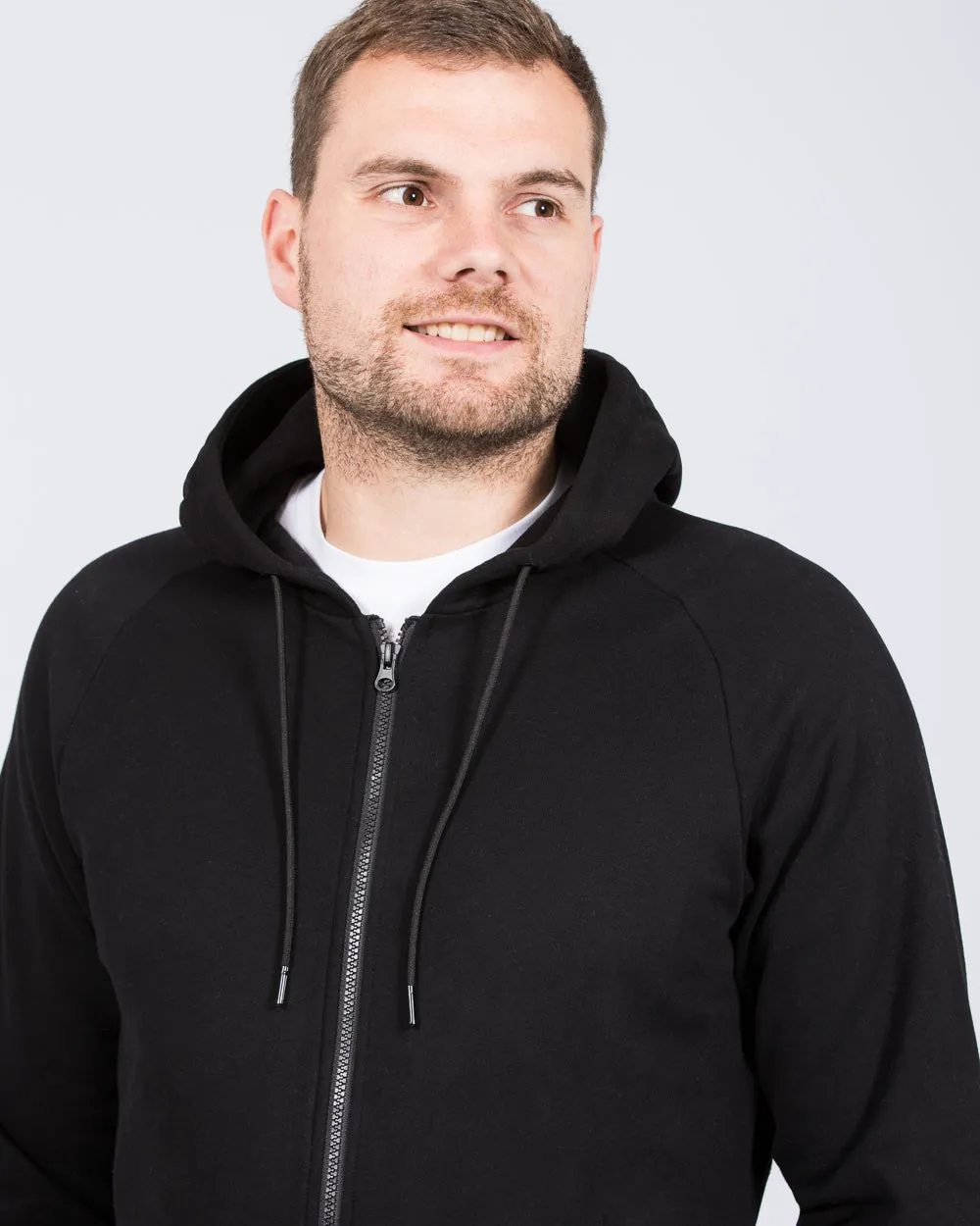 2t Ryan Zip Up Tall Hoodie (black) total ease