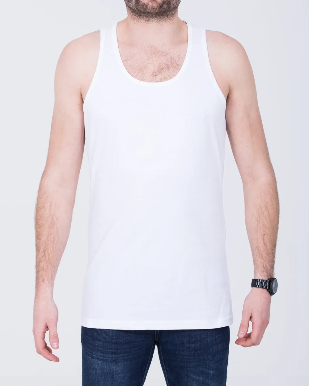 2t Samuel Tall Vest Top (white) layered vibe