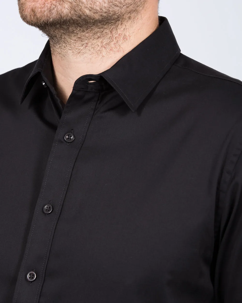 2t Slim Fit Extra Tall Formal Shirt (black) Calm Days