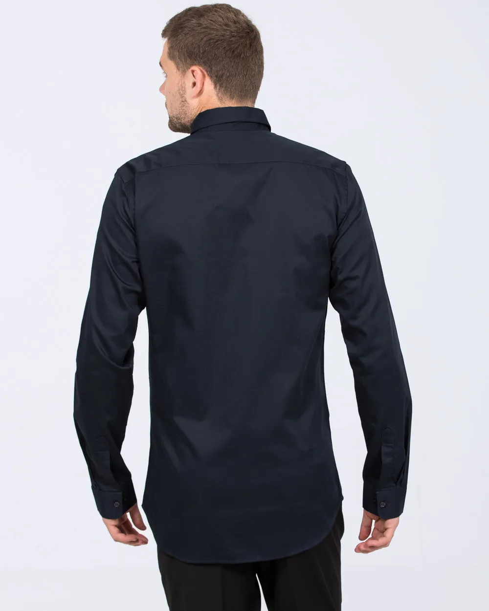 2t Slim Fit Extra Tall Formal Shirt (navy) Gentle Form