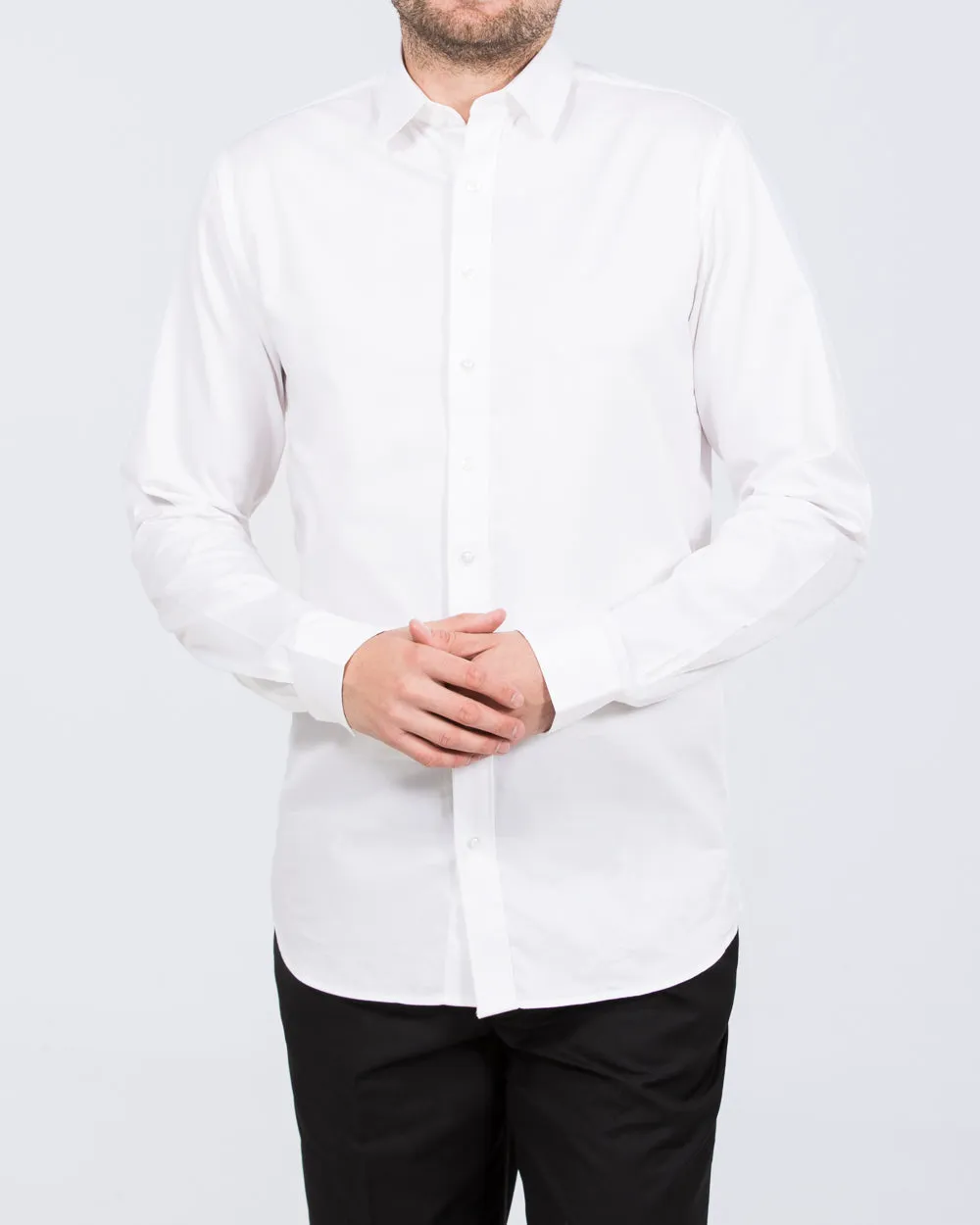 2t Slim Fit Extra Tall Formal Shirt (white) Essential Ease