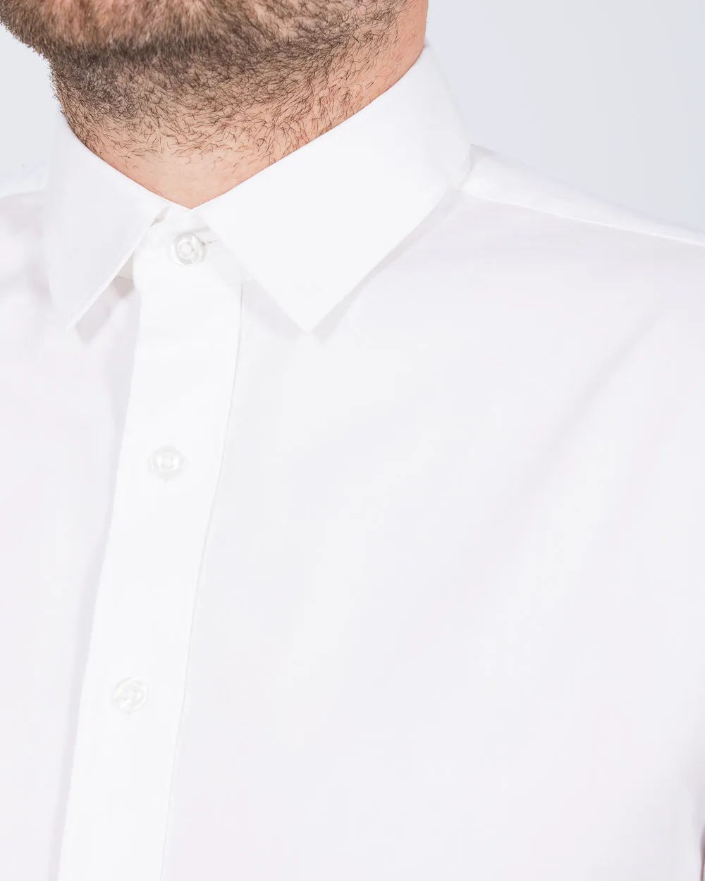 2t Slim Fit Extra Tall Formal Shirt (white) Sleek Ease
