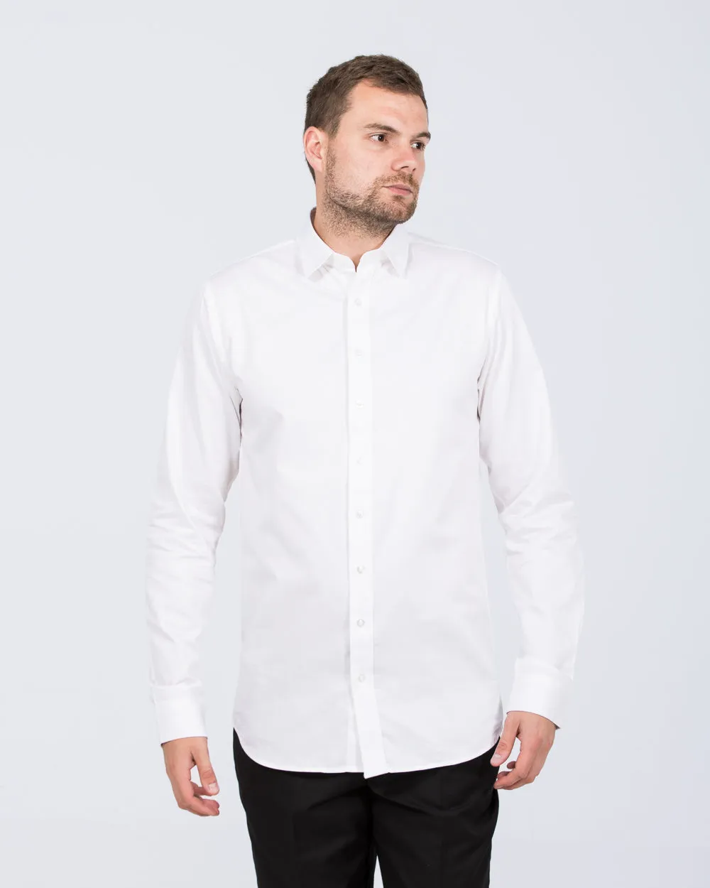 2t Slim Fit Extra Tall Formal Shirt (white) Urban Ease
