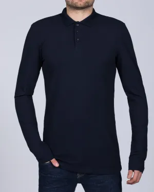2t Slim Fit Long Sleeve Polo Shirt (dark blue) game day